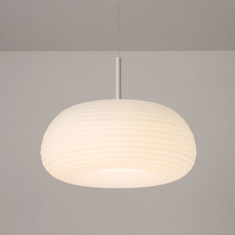Morandi Drum Shape White Pendant Light, 8"/14"/19.5"