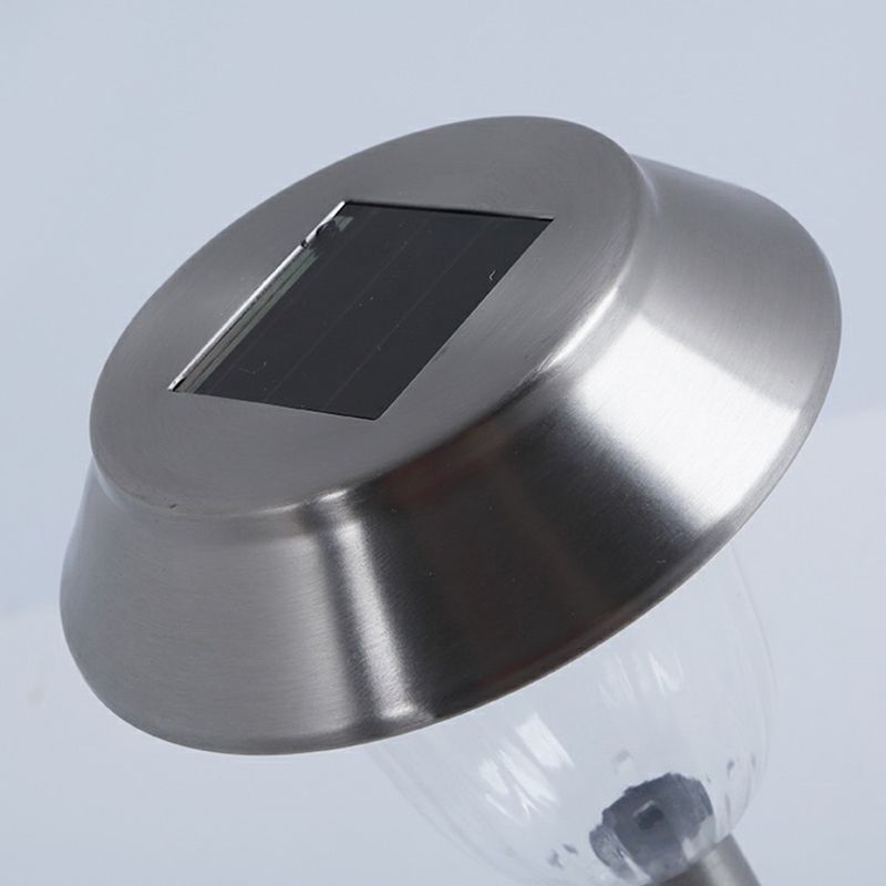 Pena Silver Bell Solar Outdoor Bollard Light, 16"