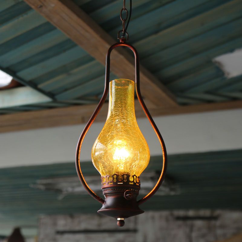 Alessio Rustic Vintage Kerosene LED Pendant Light