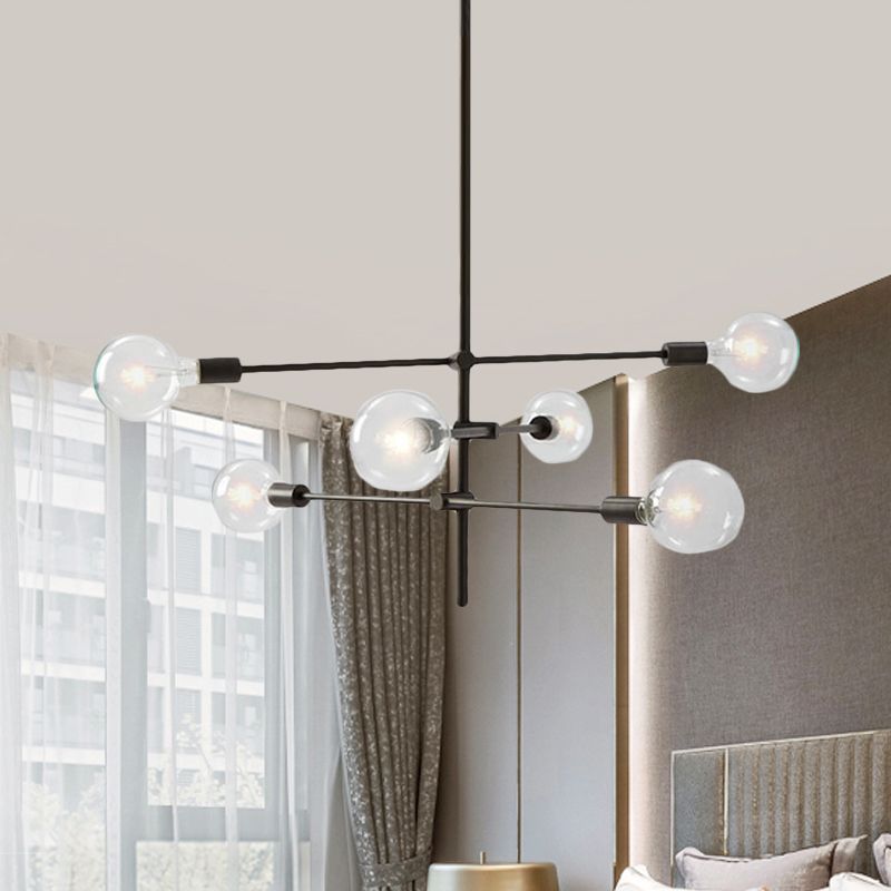 Valentina Modern Globe Metal Glass Chandelier