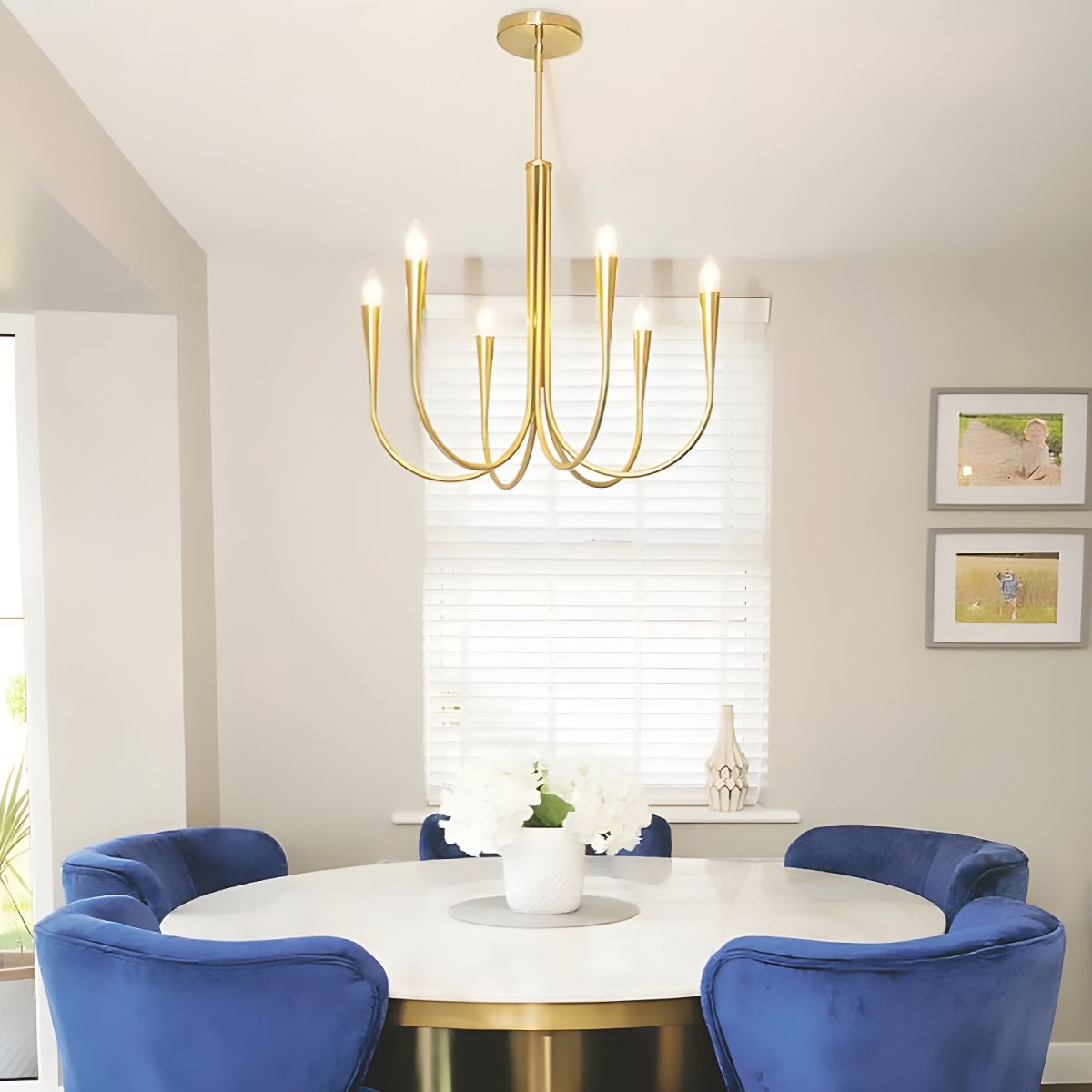 Minimalist gold outlet chandelier