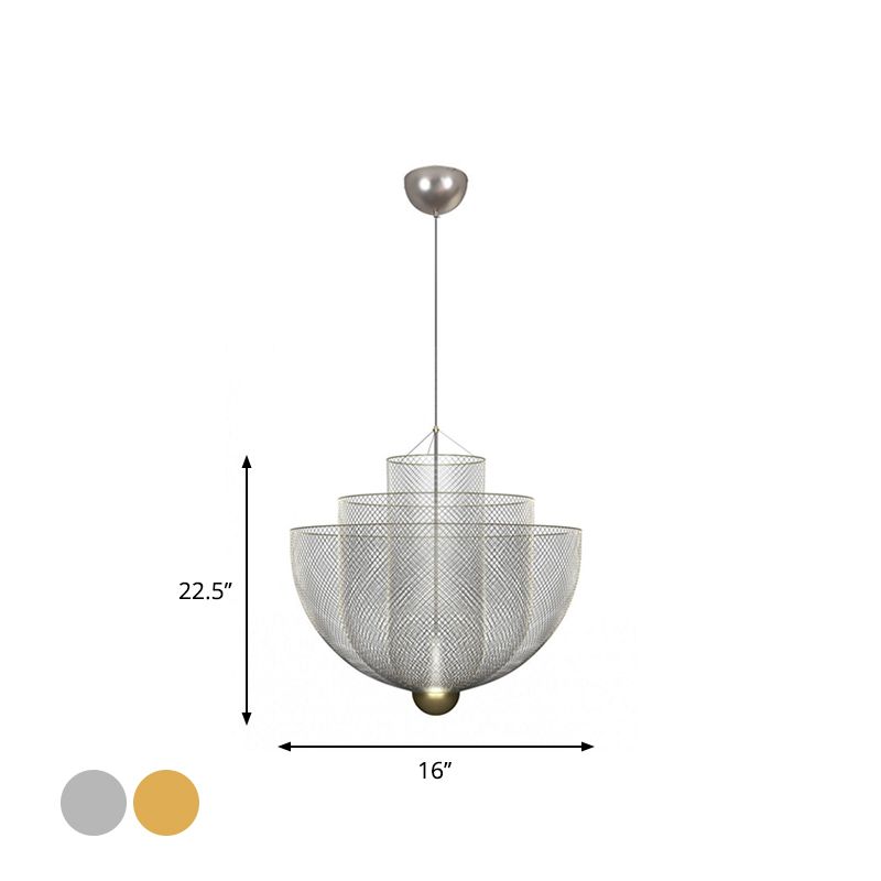 Modern Cylindrical Metal Pendant Light Living Room