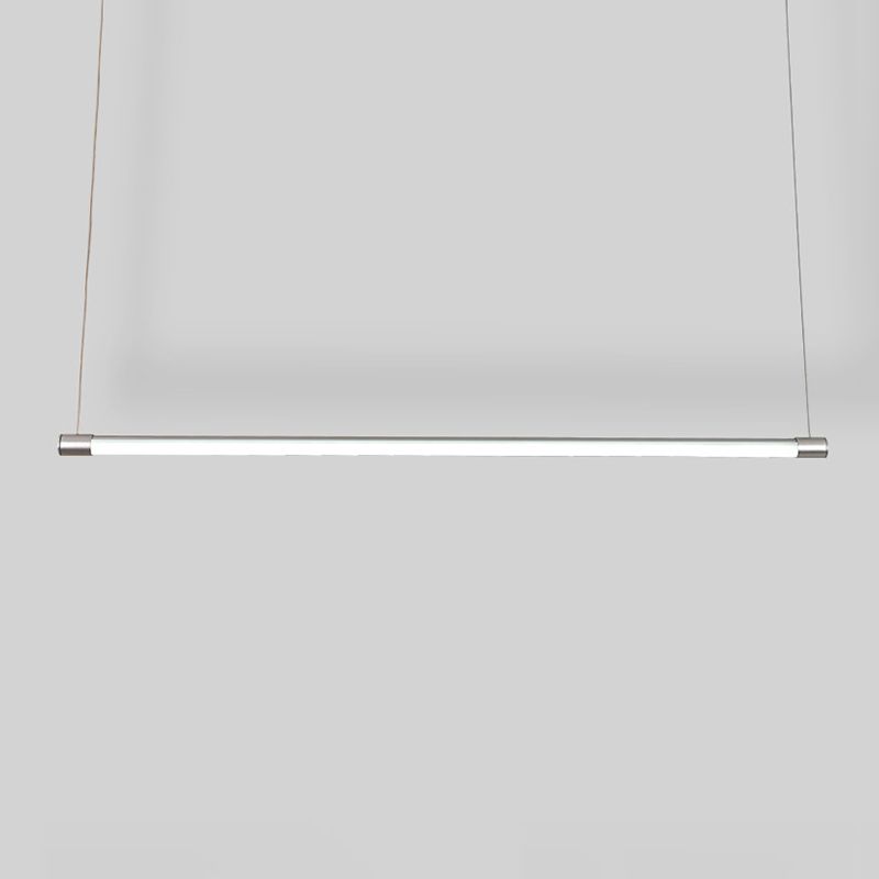 Edge Minimalist Linear Office Pendant Light Black/Silver