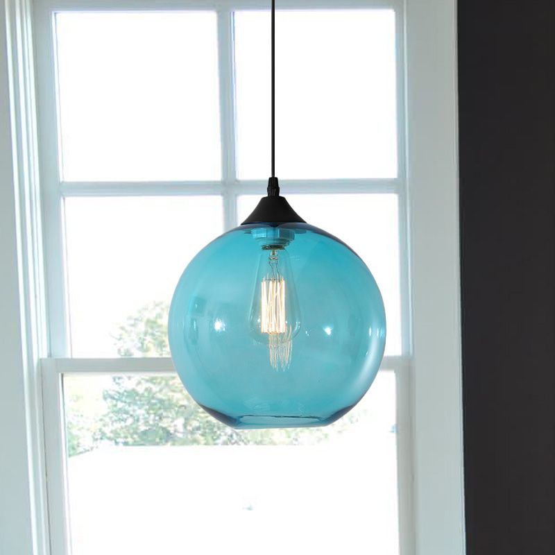 Hailie Modern Glass Globe Colorful Pendant Light