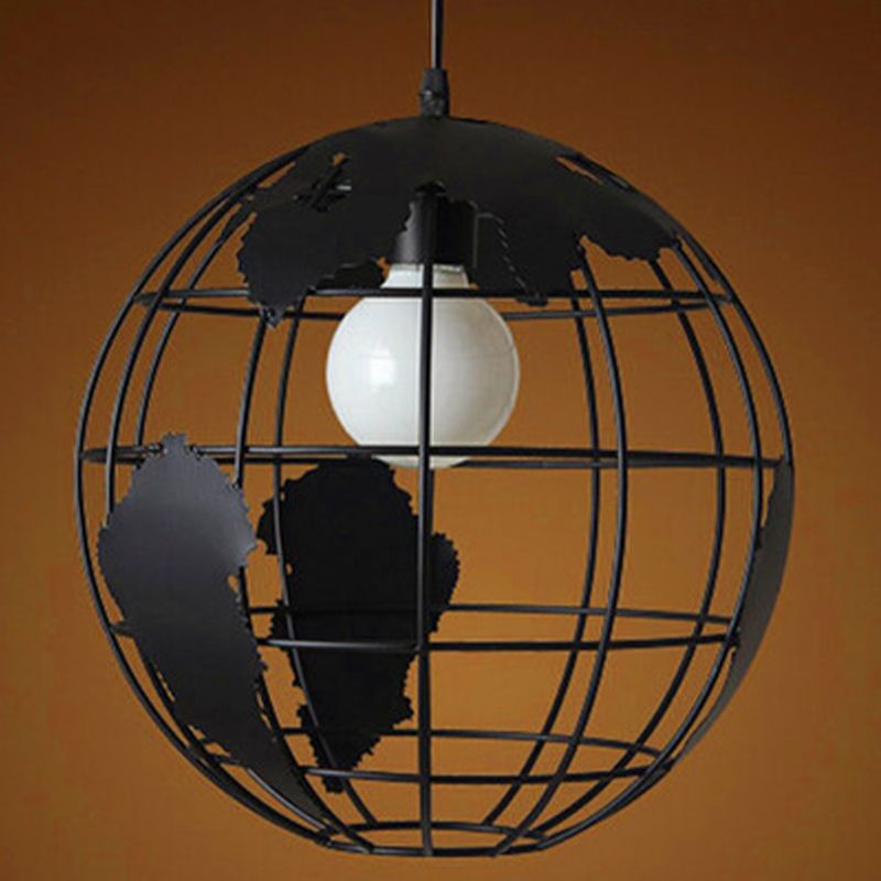 Alessio Cluster Globe Pendant Light, Black & White