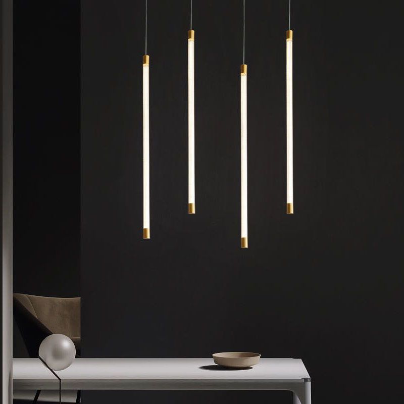 Edge Pendant Light Linear Modern Minimalist Acrylic Living Room