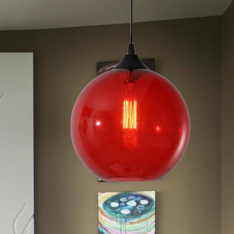 Hailie Modern Glass Globe Colorful Pendant Light