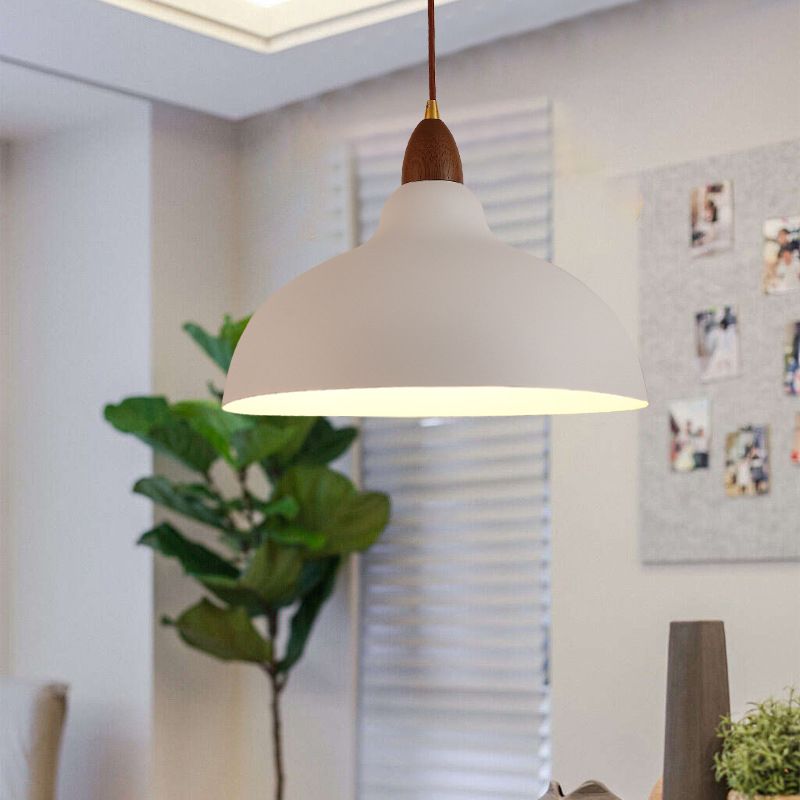 Morandi Modern Bowl-shaped Metal Pendant Light