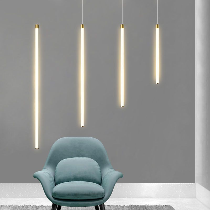 Edge Pendant Light Linear Modern Minimalist Acrylic Living Room