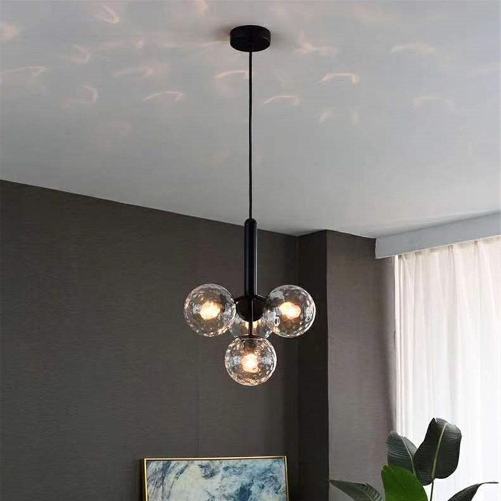 Valentina Modern Bubble Pendant Light Metal Glass Dining Room