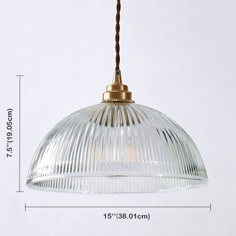 Alessio Simple Bowl Metal/Glass Pendant Light, Dining Room