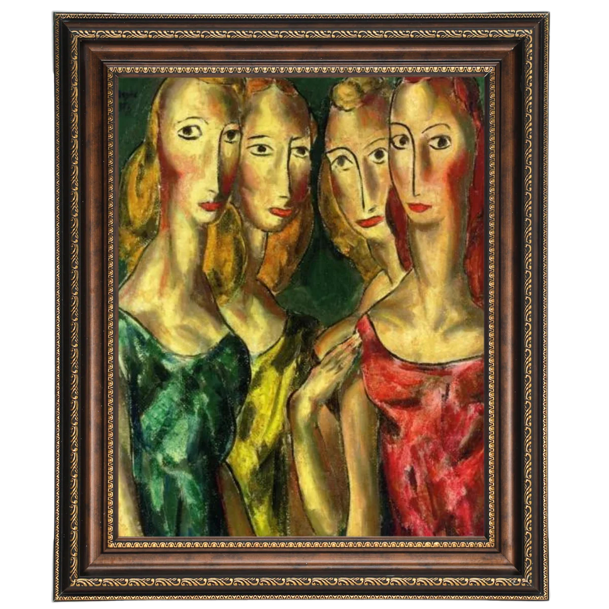 Four Sisters- Vintage Wall Art Prints Decor For Living Room