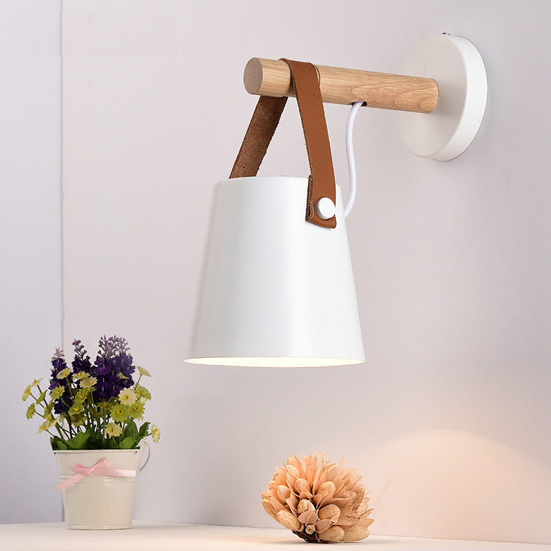 Alessio Modern Metal Wood Indoor Wall Lamp Bedroom