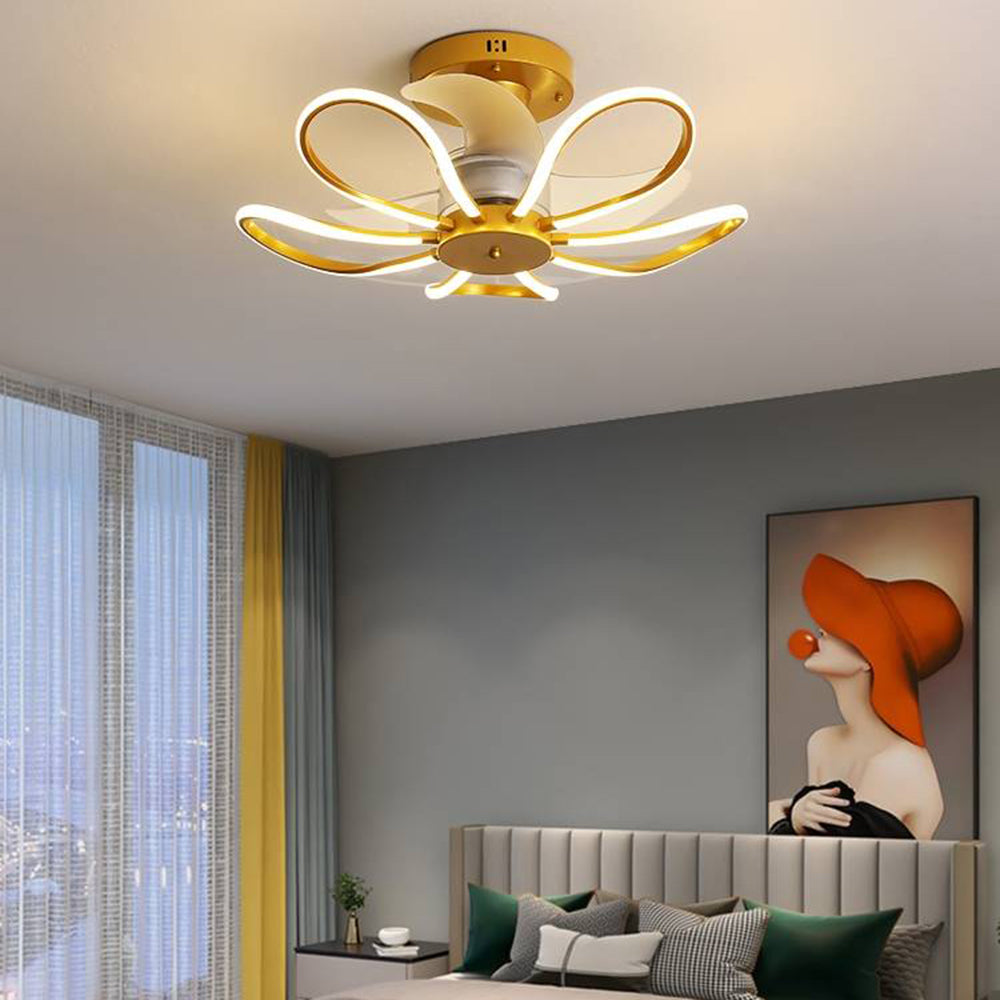 Lacey Flush Mount Ceiling Fan with Light, 3 Color, 25.6‘’