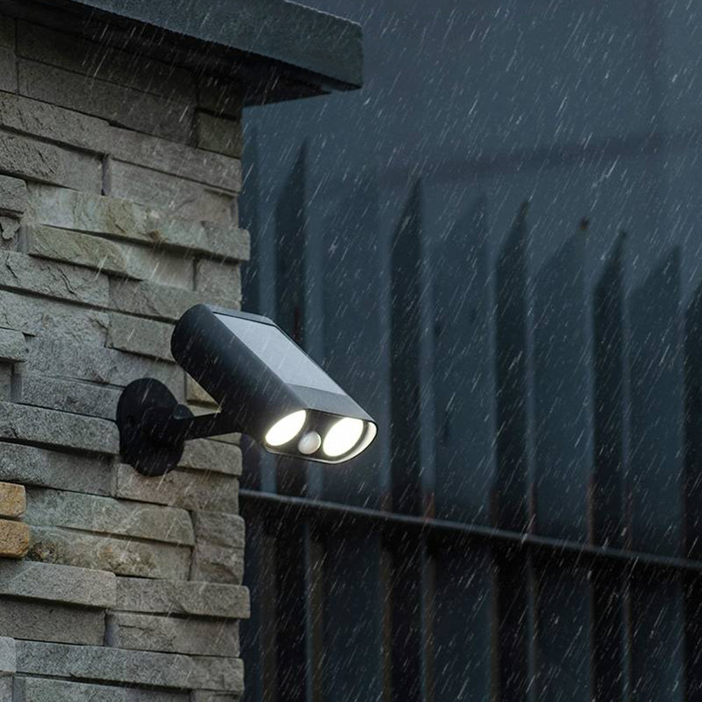 Orr Modern Acrylic Rotatable Lamp Holder Outdoor Spotlight, Black
