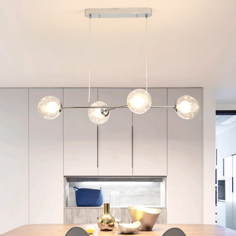 Valentina Modern LED Chandelier Chrome Glass Living Room/Bedroom