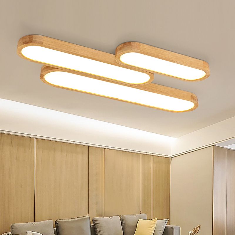 Ozawa Nordic Minimalist Oval LED Flush Mount Ceiling Light