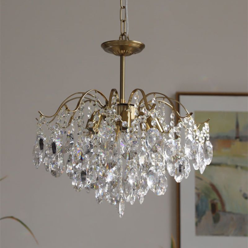 Marilyn Retro Crystal Chandelier Glass Metal Living Room