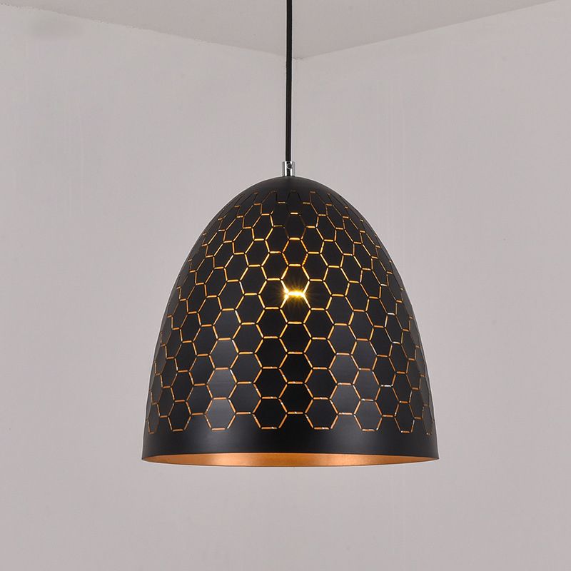 Nazifa Modern Dome Metal Black Pendant Light