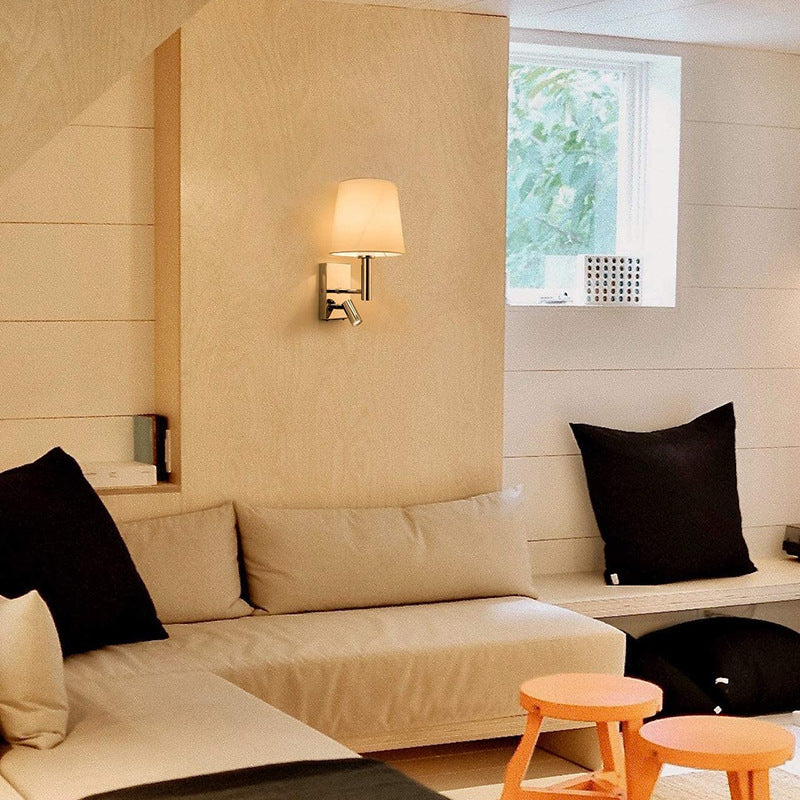 Renée Decorative Indoor Wall Lamp Metal Fabric Bedroom Living Room