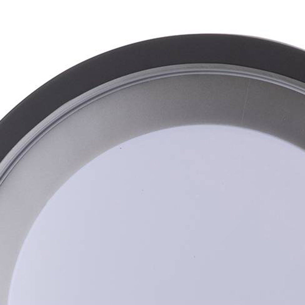 Orr Modern Circular Disc Shape Metal Outdoor Wall Lamp, Black