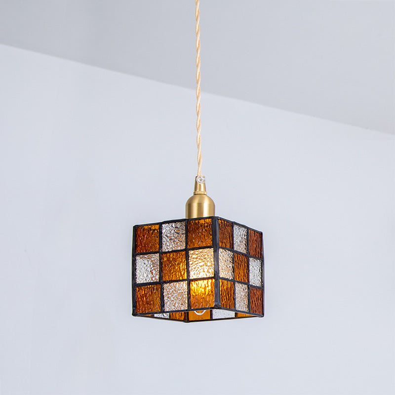 Hailie Retro LED Metal Glass Pendant Light Bedroom Dining Room