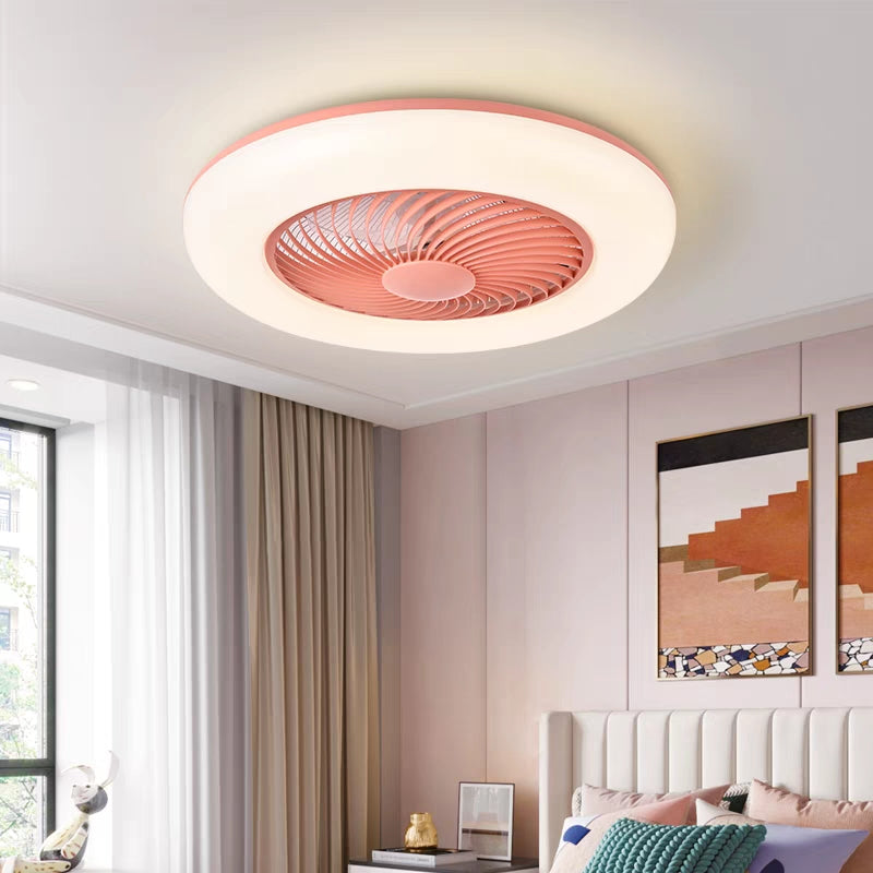 Morandi Ceiling Fan with Light, 5 Color, DIA 22"