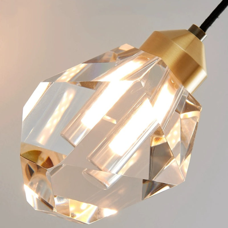 Luxury Globe Metal/Glass Pendant Light, Clear, Bedroom