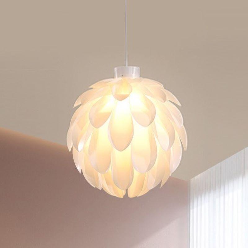 Hailie Design Metal PVC Cone LED Pendant Light Study Bedroom