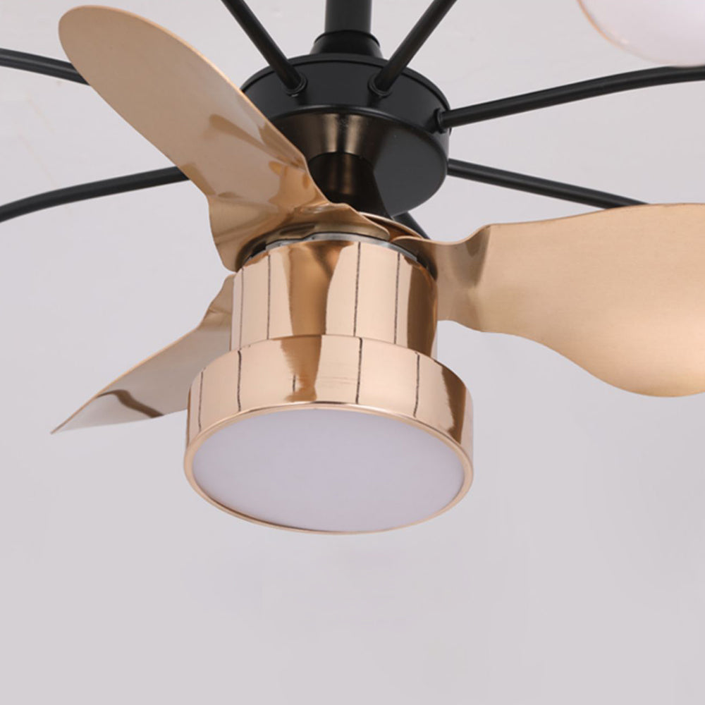 Valentina Ceiling Fan with Light, 12 Heads, Metal+Acrylic, 35''