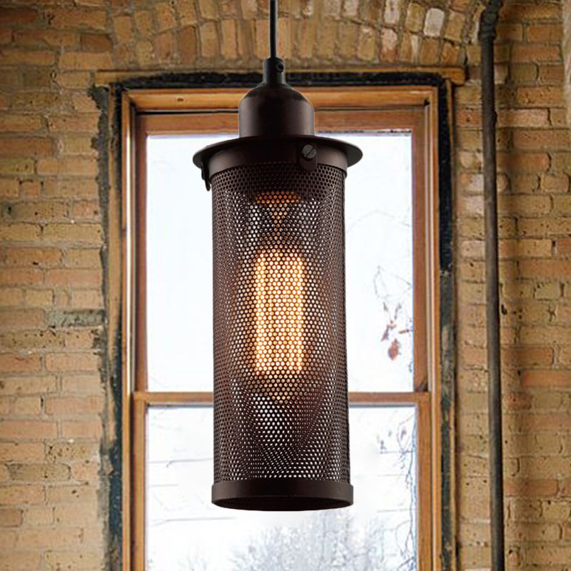 Sanna Industrial Metal Pendant Light Rust