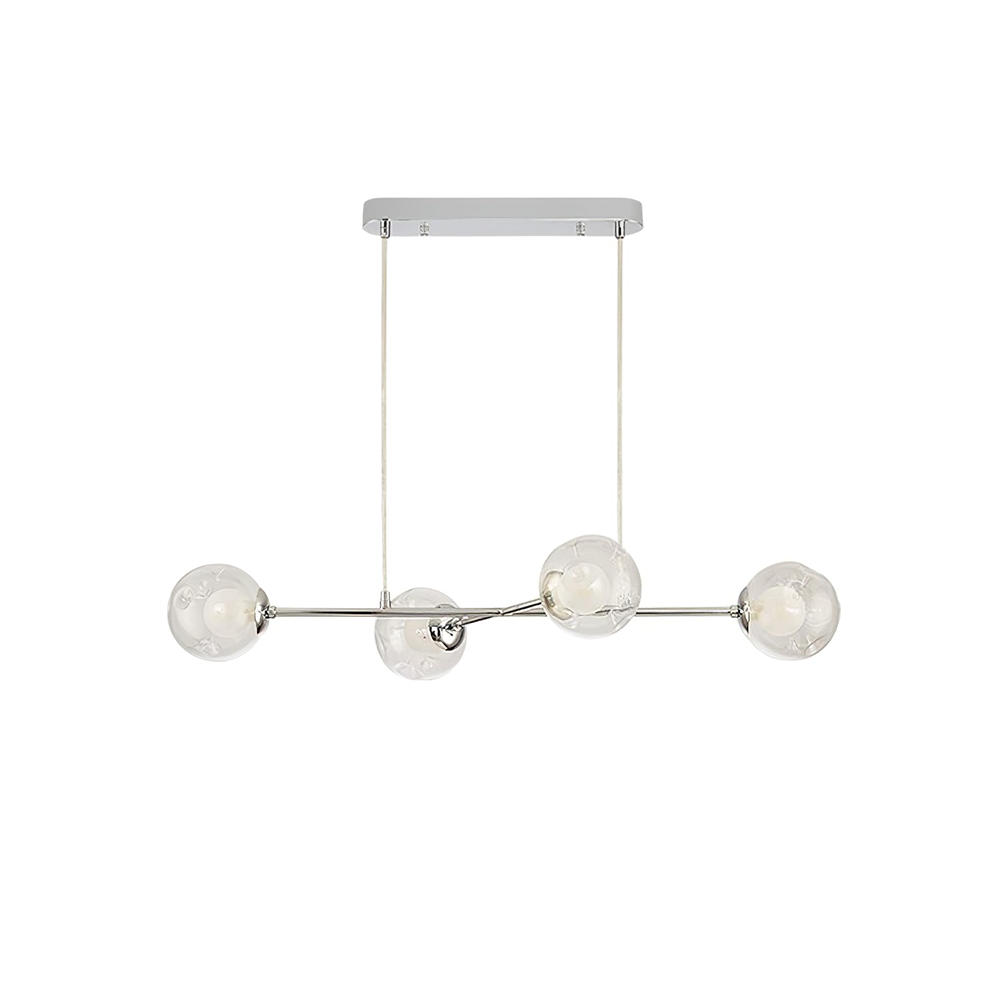 Valentina Nordic Bauhaus Chandelier Metal Glass Living Room