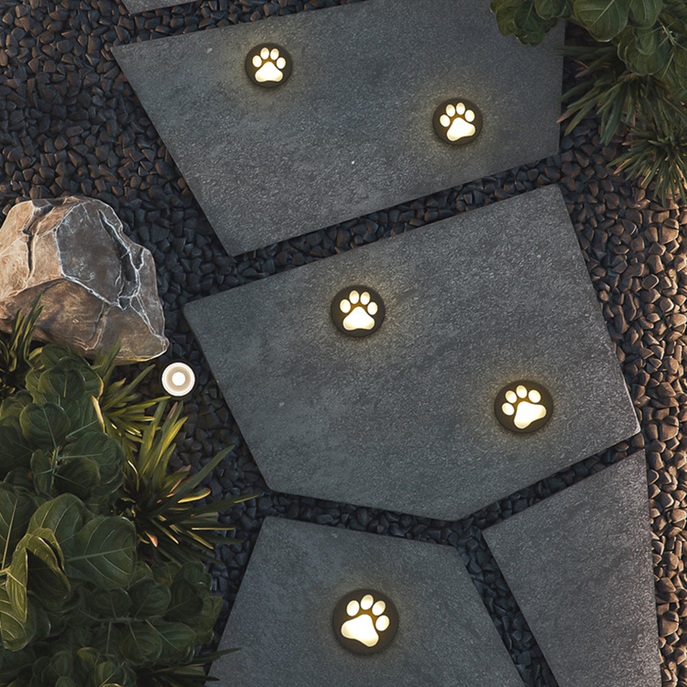 Minori Modern Cat Paw Metal/Acrylic Outdoor In Ground Light