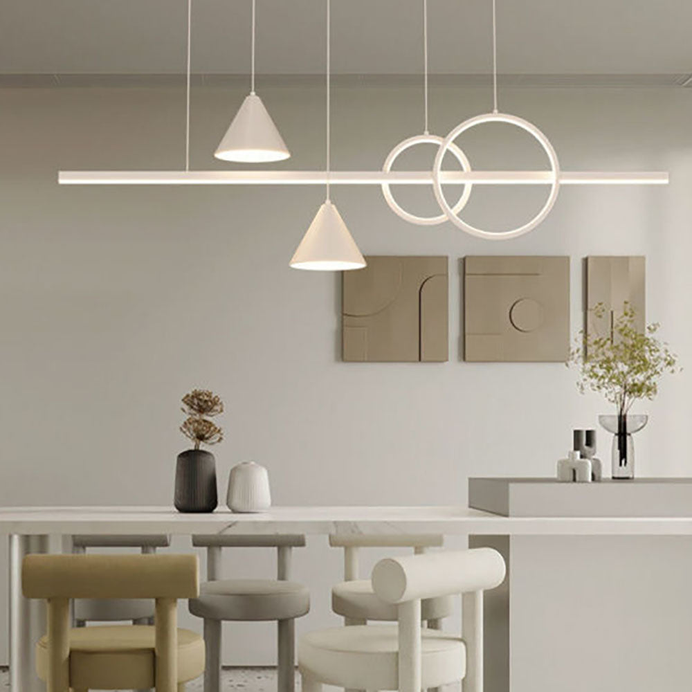 Edge Contemporary Geometric Style Linear Metal Pendant Light