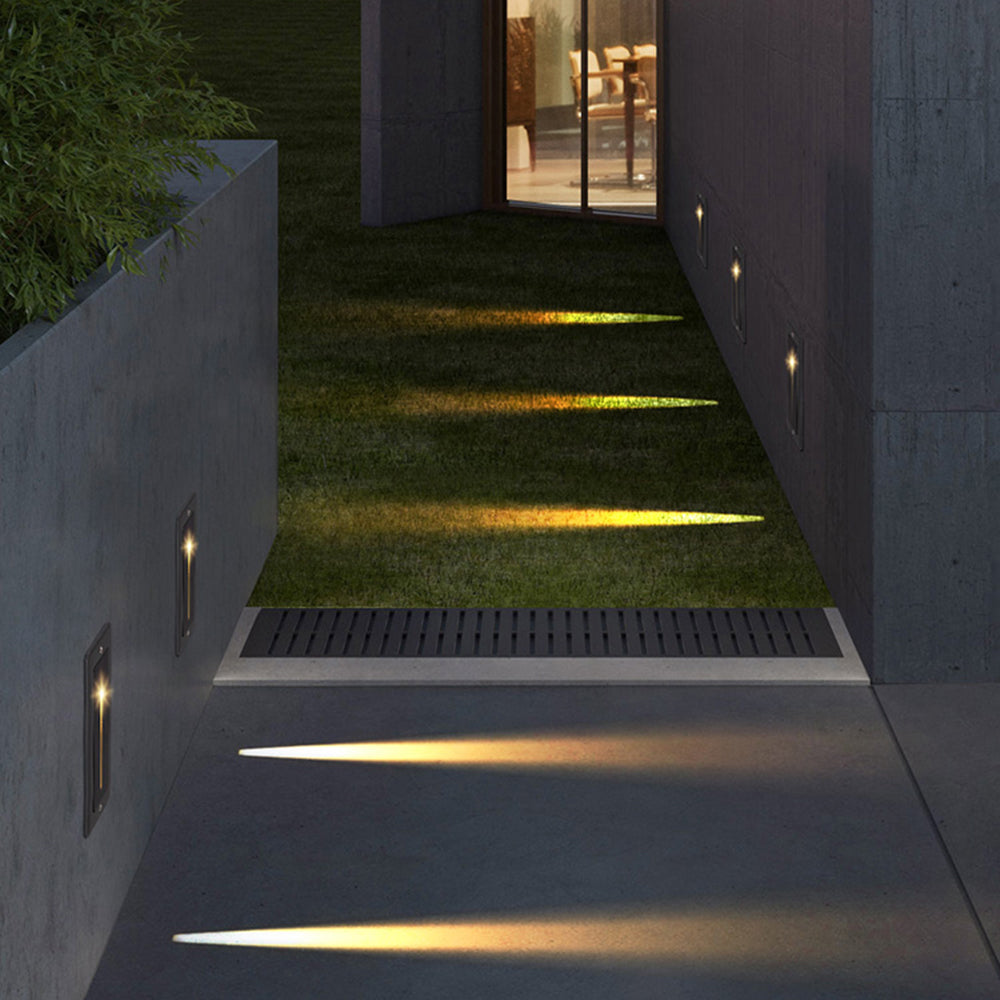 Orr Modern Metal Rectangular Outdoor Deck/Step Light, Grey