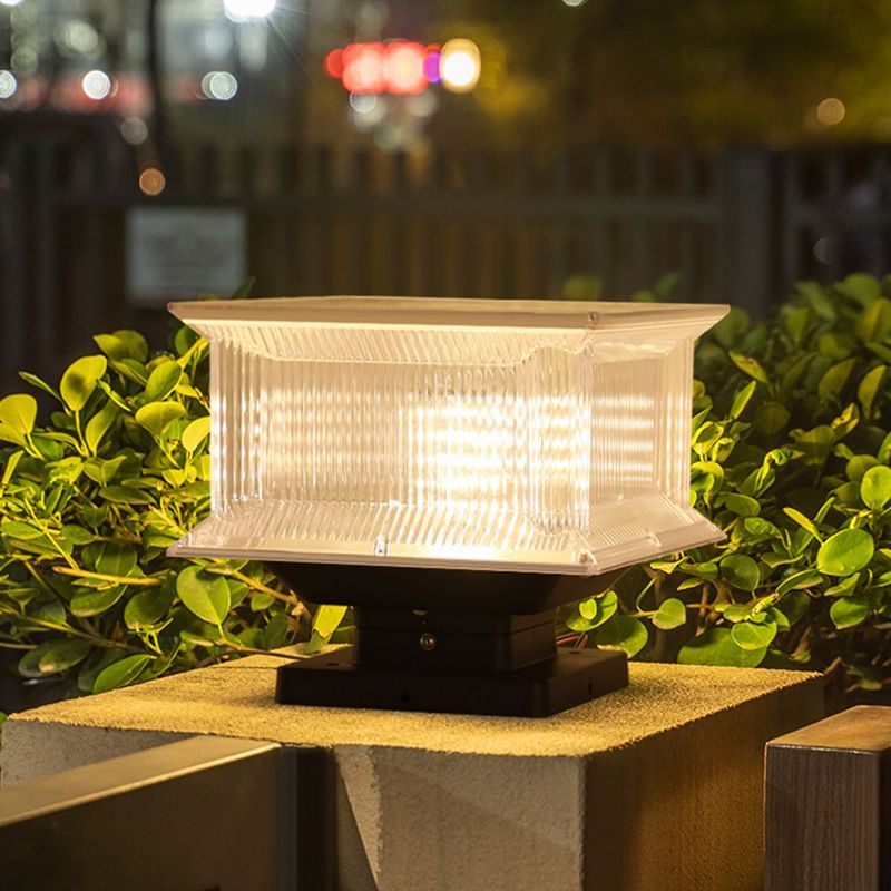 Riley Contemporary LED Rectangular Metal Acrylic Outdoor Lamp