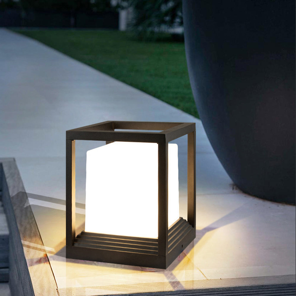 Orr Modern Rectangular Metal Outdoor Lamps Black