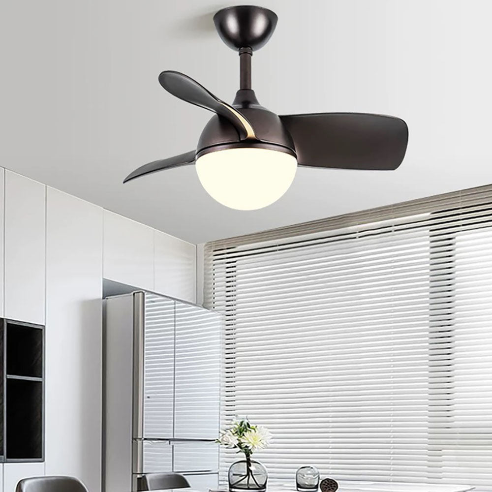 Morandi 3-Blade Ceiling Fan with Light, 3 Color, L 30''