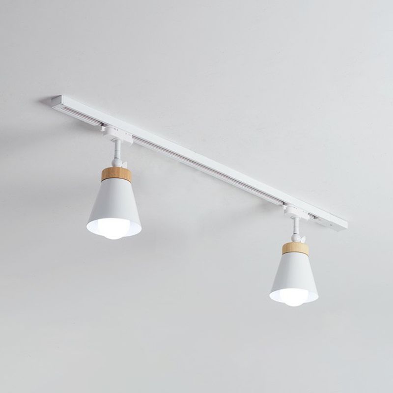 Haney Nordic Modern Cone Metal LED Ceiling Light Spotlight, Black/White
