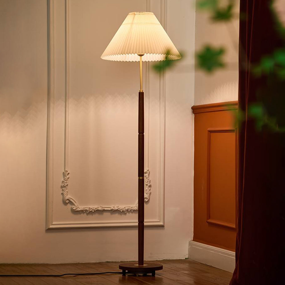 Ozawa Simple Walnut/Metal/Fabric, Table/Floor Lamp, Living Room