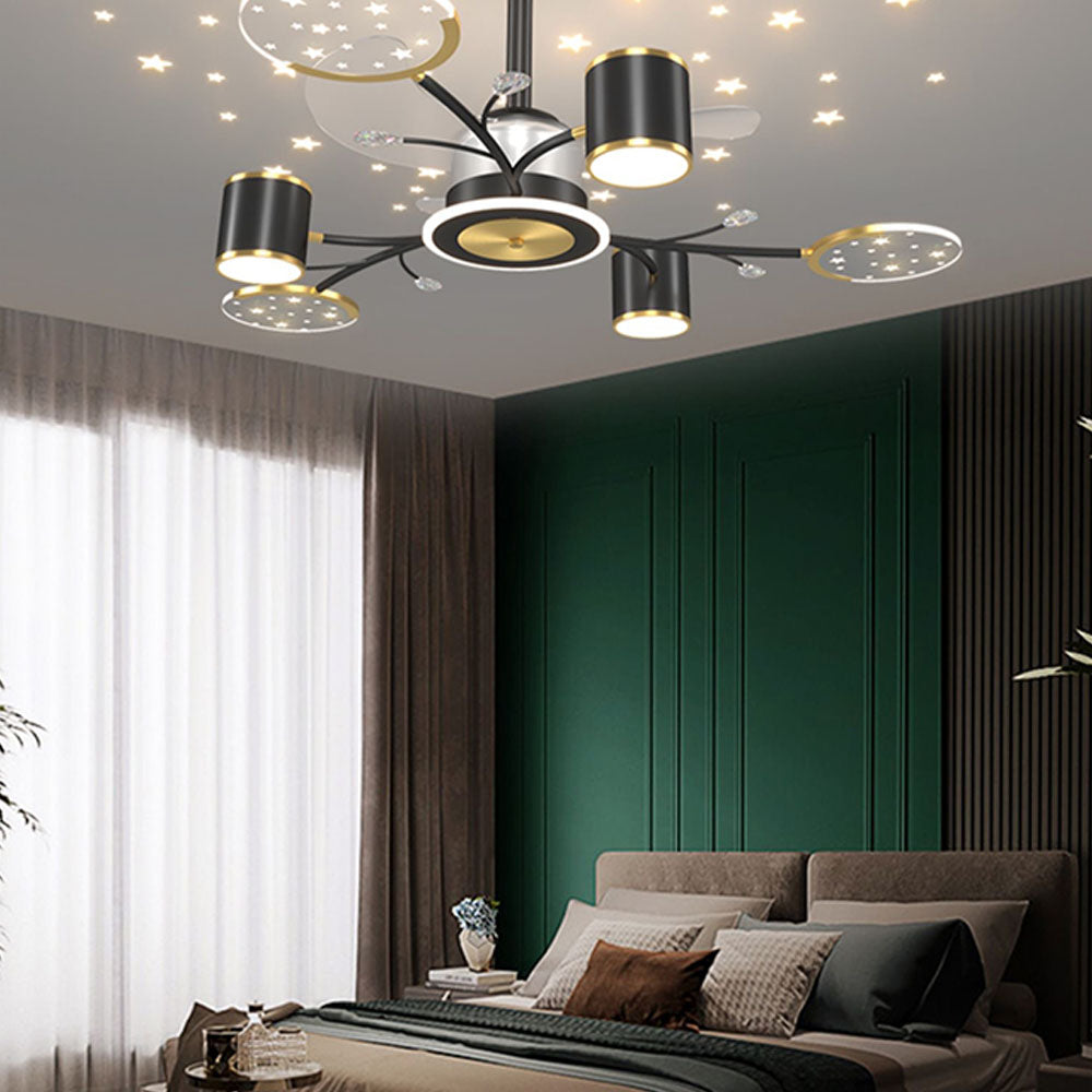 Madina Ceiling Fan with Light, 6/8/10/12 Heads, 39.3''