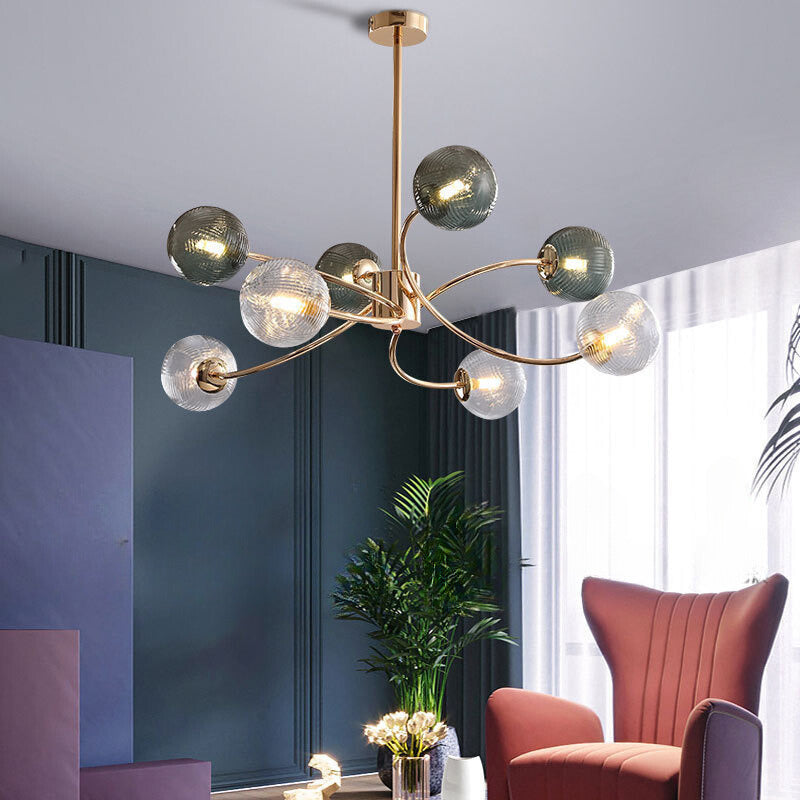Valentina Modern LED Pendant Light Metal/Glass Living/Dining Room