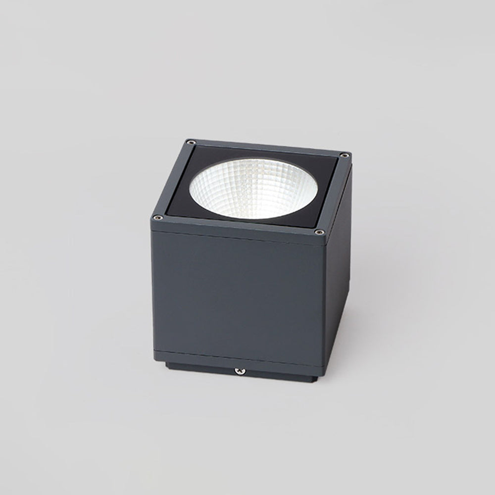 Orr Modern Black Cube Flush Mount Ceiling Light, Metal/Glass