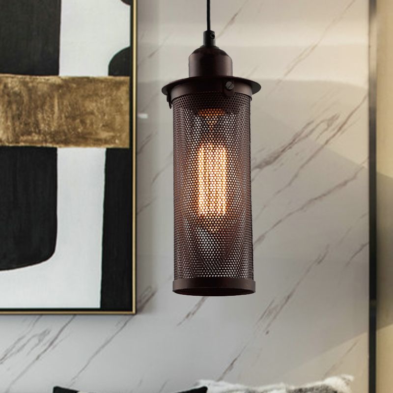 Sanna Industrial Metal Pendant Light Rust