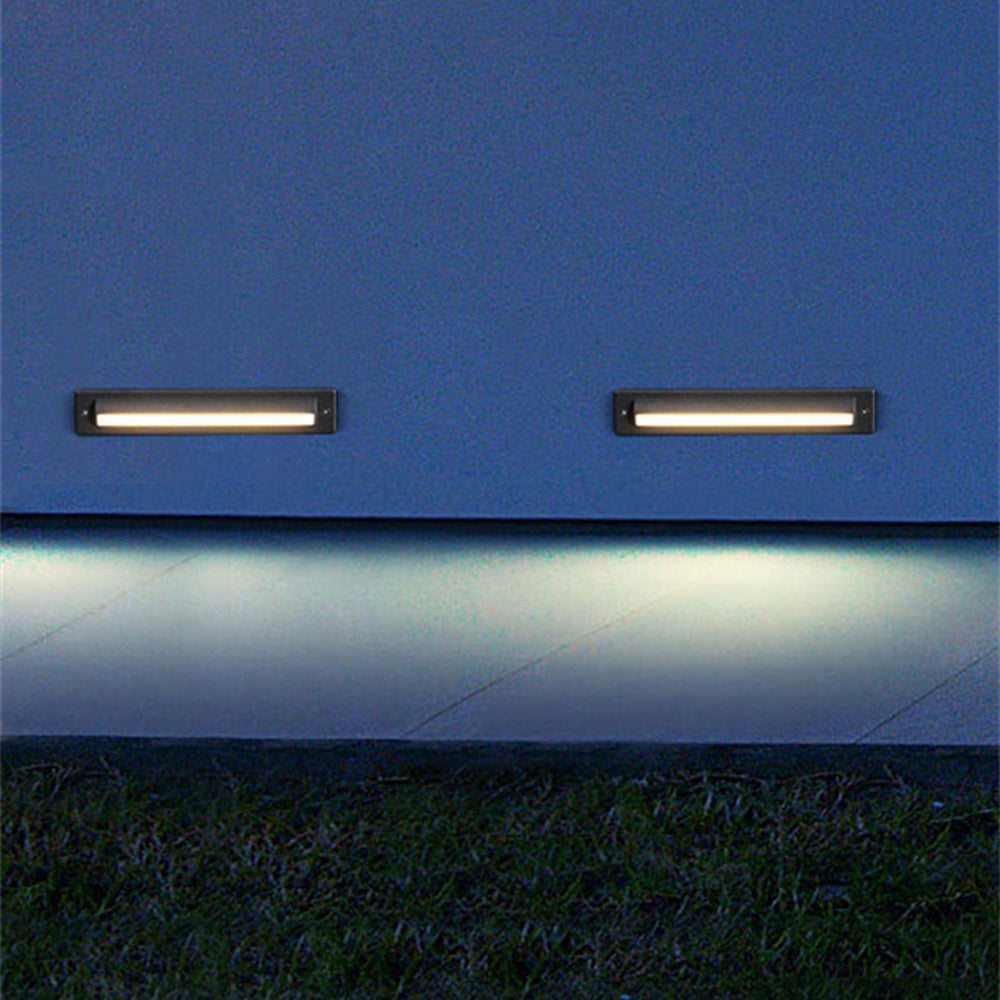 Orr Metal Rectangular Linear Outdoor Deck/Step Light, Black