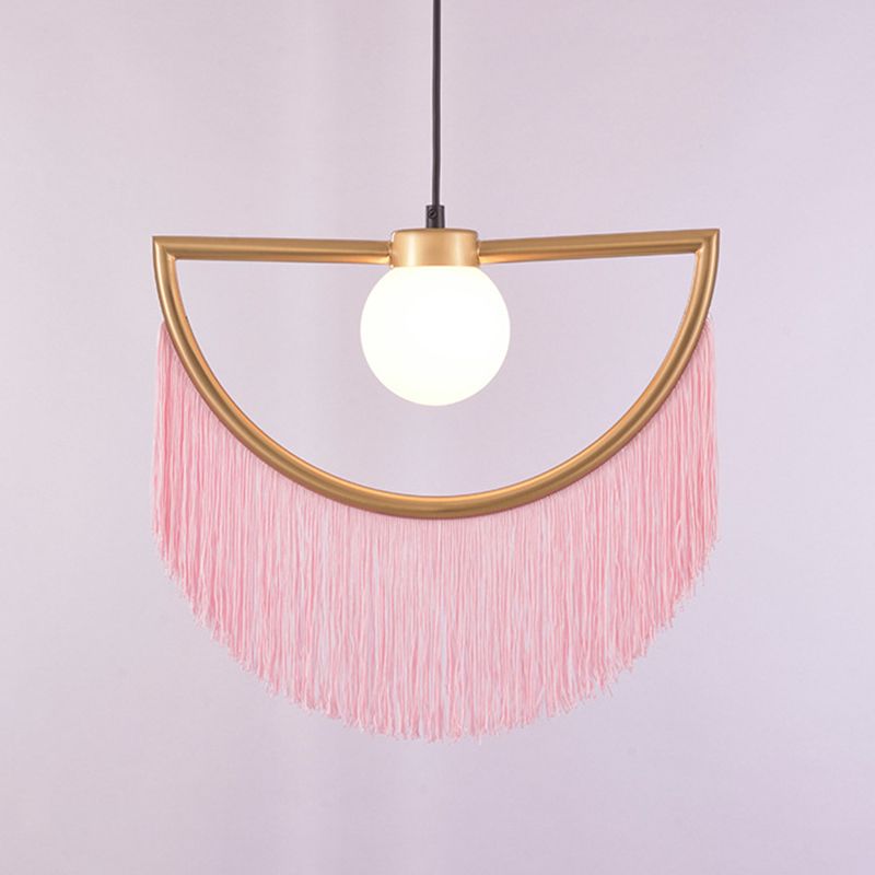 Minori Retro Fringe Fabric Pendant Light