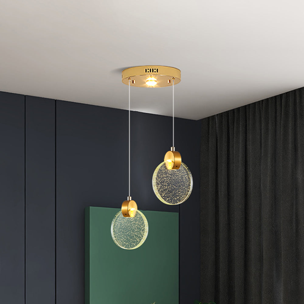 Kristy Minimalist Round Metal Crystal Chandelier