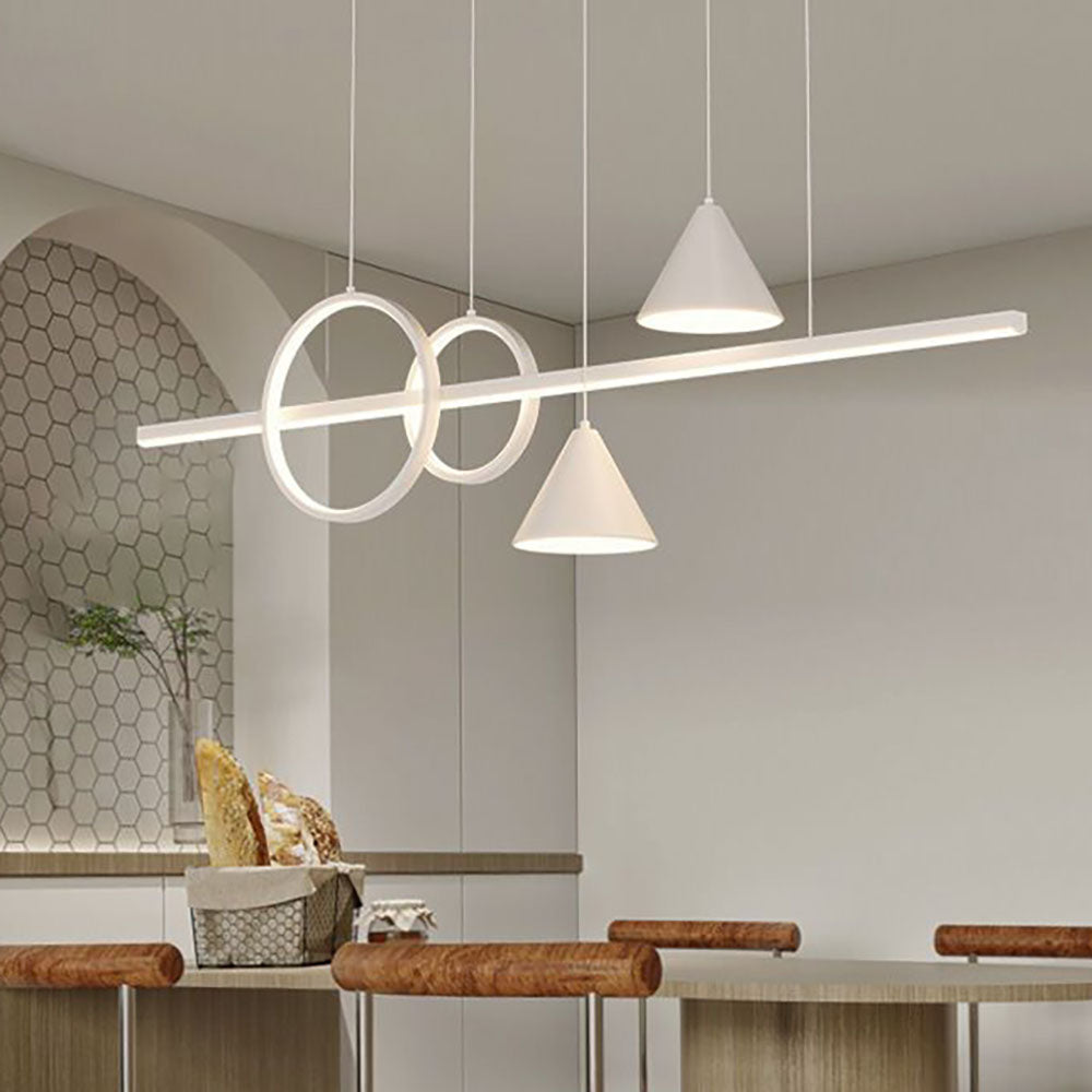 Edge Contemporary Geometric Style Linear Metal Pendant Light