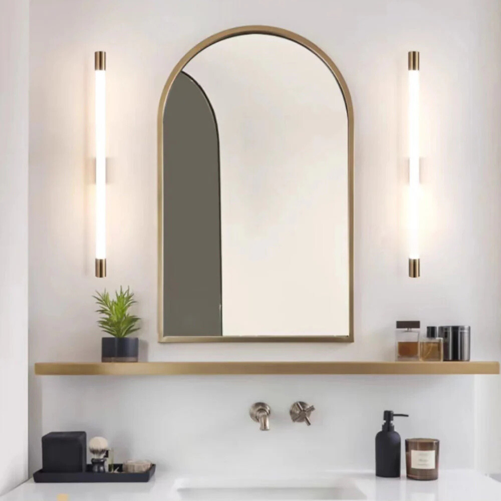 Edge Modern Mirror Front Vanity Wall Lamp Metal Acrylic