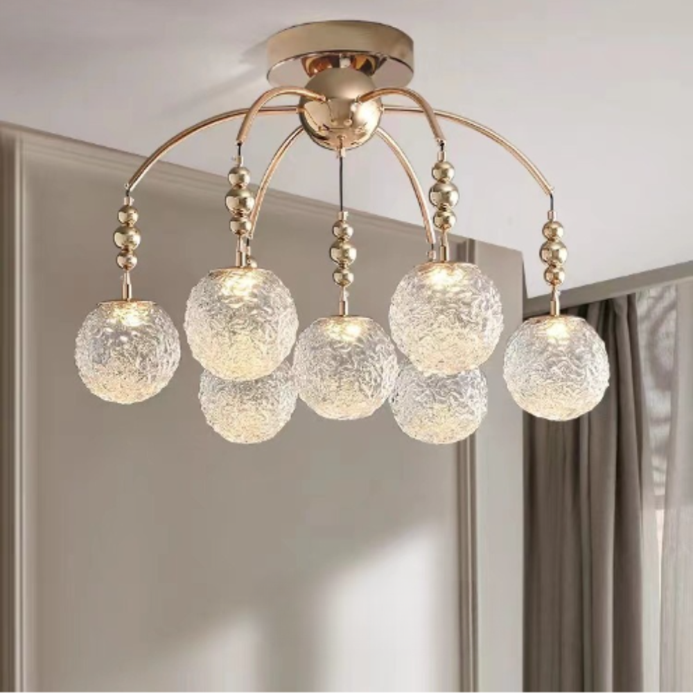 Valentina Nordic Minimalist LED Chandelier Metal Glass Bedroom/Living Room